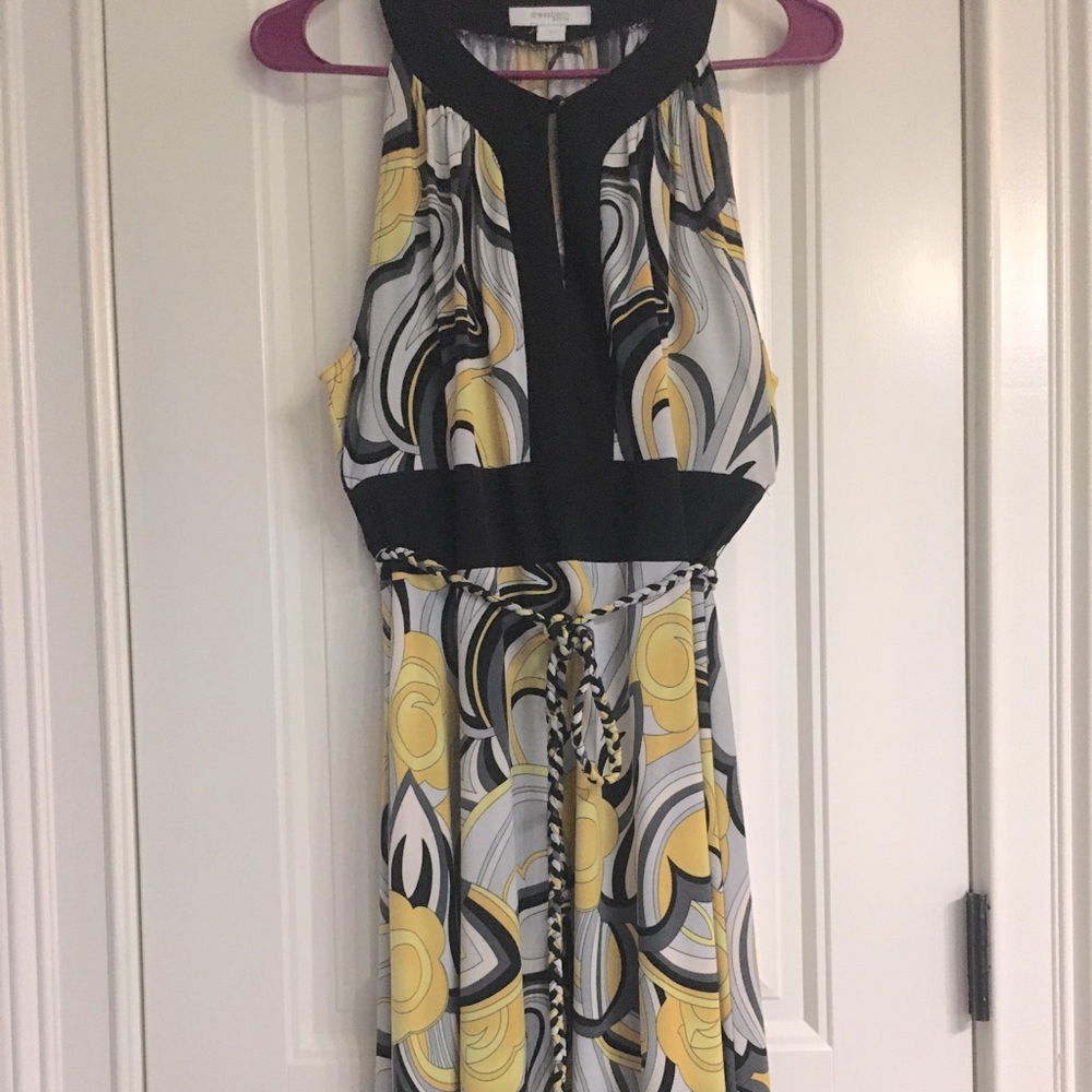 Dressbarn Yellow/Black Sleeveless Dress